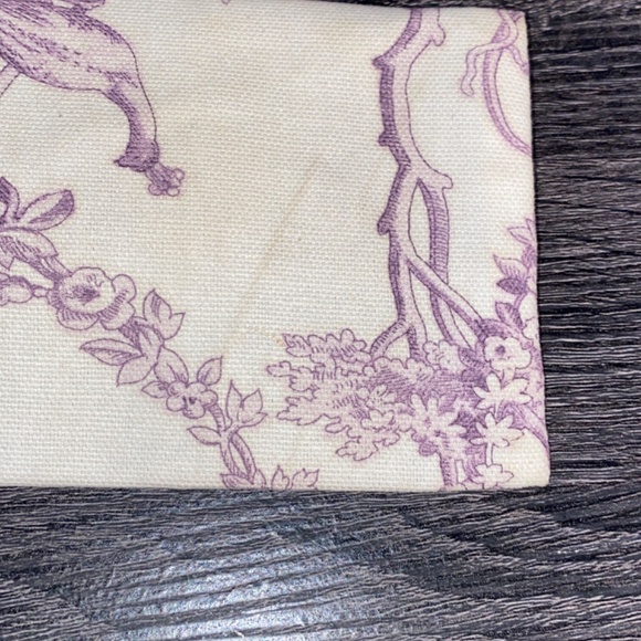 Les Chics de Claire Paris Small Canvas Make Up Cosmetic Bag Wallet Floral - Picture 6 of 10